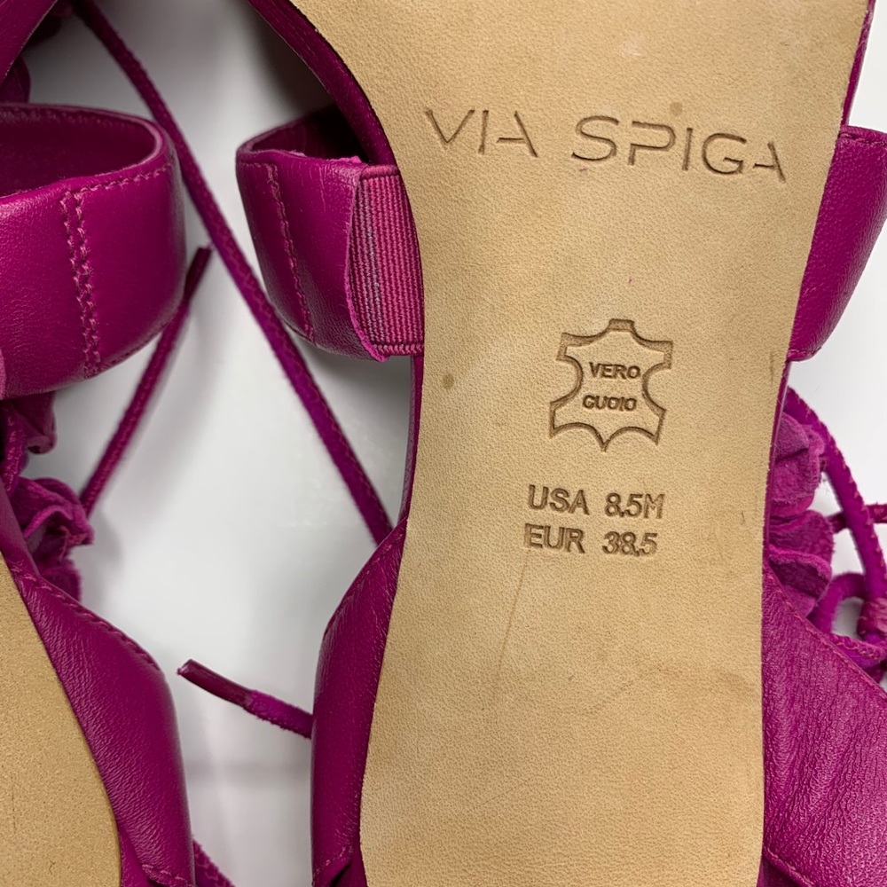 Via Spiga Pink Strappy Heels - Picture 10 of 13